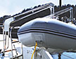Lift up davit systems for sailboats to hoist dinghies and inflatable boat tenders out of the water. Mount the davit on the stern handrails or transom or swim platform.